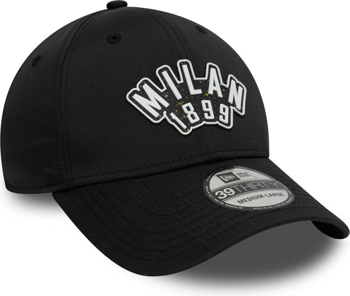 Produktbild New Era 39Thirty Stretch Cap RUBBER AC Mailand schwarz - M/L (M/L)