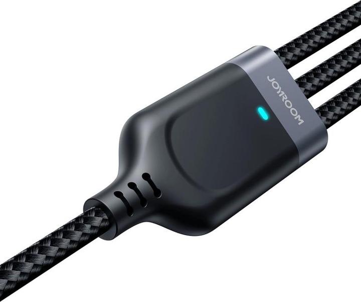 Produktbild Joyroom Multi-Use Series 3-in-1-Kabel S-1T3018A18 Lightning USB-C Micro-USB 1,2 m – Schwarz (1.20 m, USB 3.2 Gen 1)