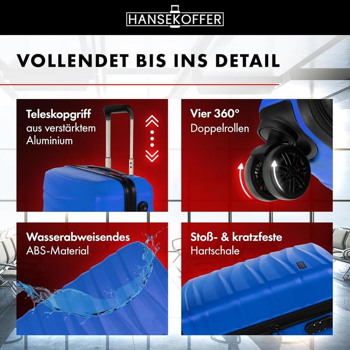 Immagine prodotto Hansekoffer Handgepäck Trolley-Koffer mit Hartschale (42 l)