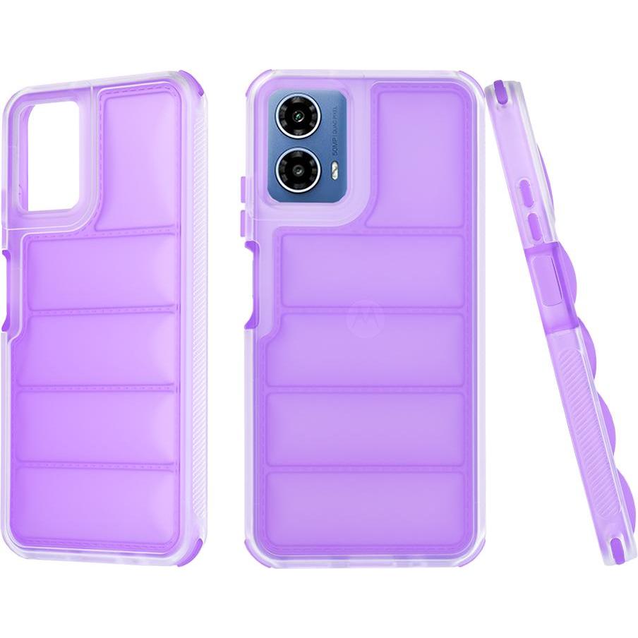Techsuit - Wave Shield - Motorola Moto G34 / Moto G45 - Violet (Motorola Moto C, Motorola Moto G34), Cover Smartphone, Viola