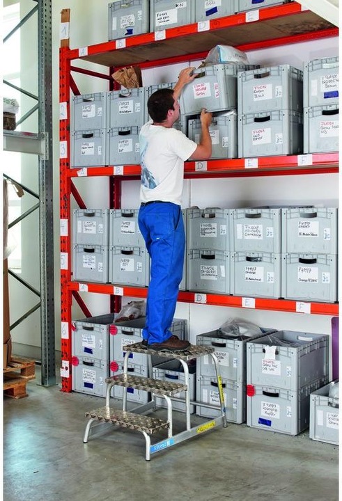 Produktbild Zarges Aluminium-Maschinentritt Z 600 3 Stufen 0,6 (Arbeitsplattform, 57.70 cm)