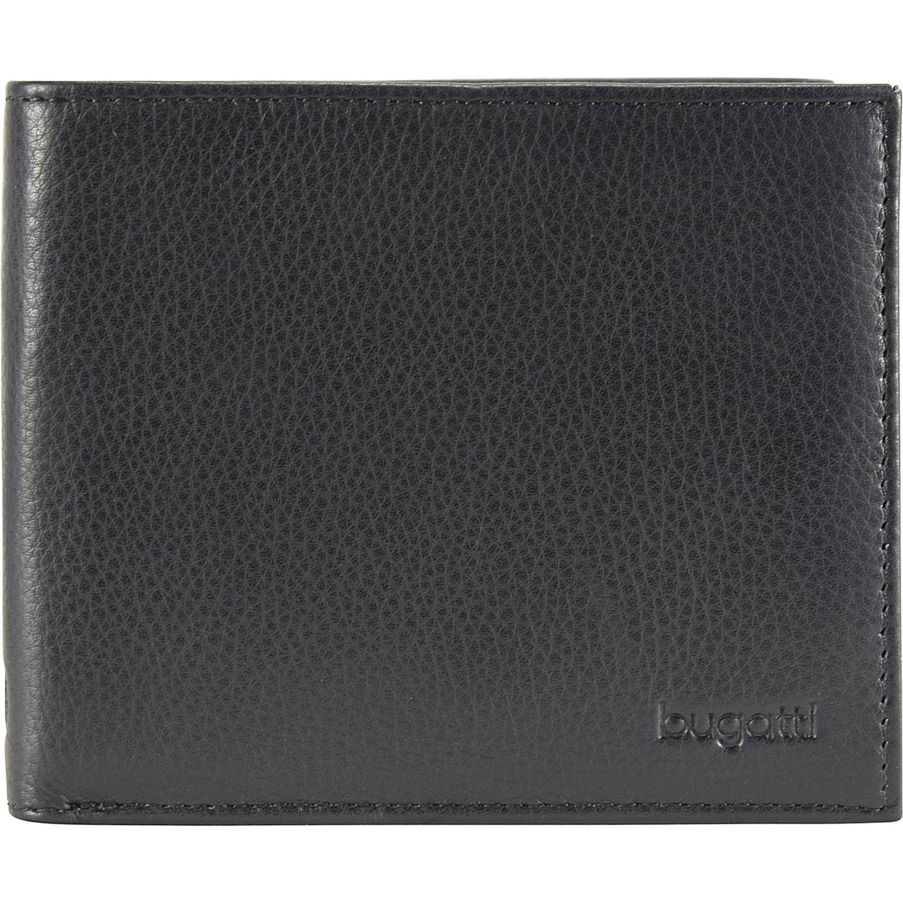 Bugatti, Herren, Portemonnaie, Geldbörse SEMPRE, Schwarz