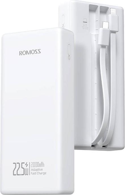 Image du produit Romoss Powerbank PRC20 20000mAh 22.5W (white) (20000 mAh, 22.50 W, 74 Wh)