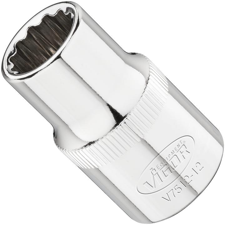 Produktbild Vigor Doppelsechskant Steckschlüsseleinsatz ∙ V7512-12 ∙ Vierkant12,5 mm (1/2 Zoll) ∙ Aussen Doppel-… (12 mm)