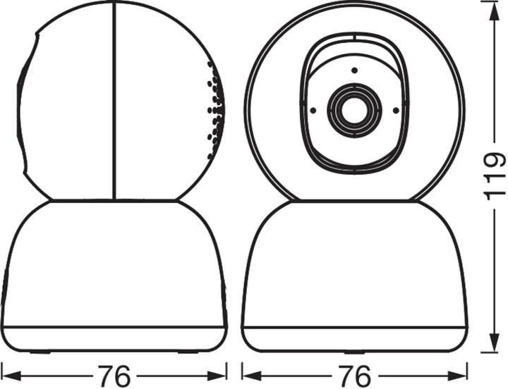 Produktbild Osram SMART+ WIFI CAMERA 360 White (2560 x 1440 Pixels)