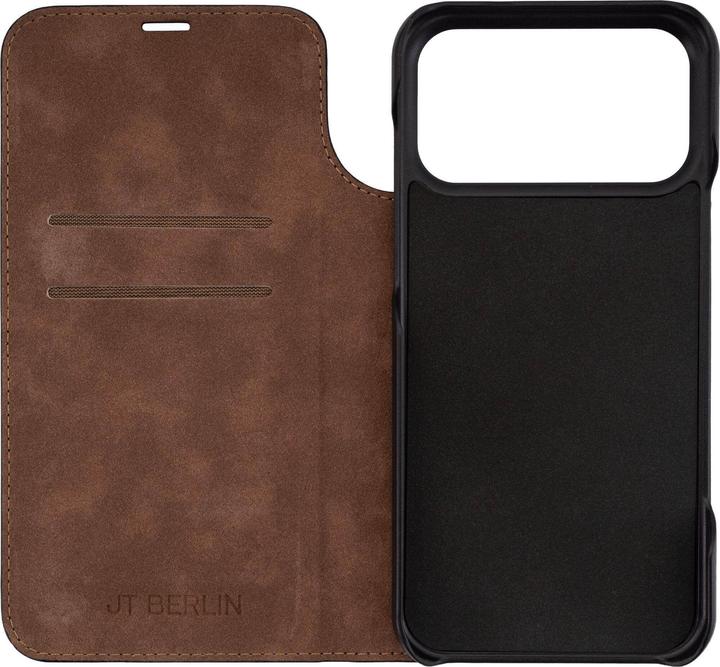 Actual product image JT Berlin Genuine leather BookCase Tegel for Apple iPhone 17 Pro Max black (Apple iPhone 17 Pro Max)