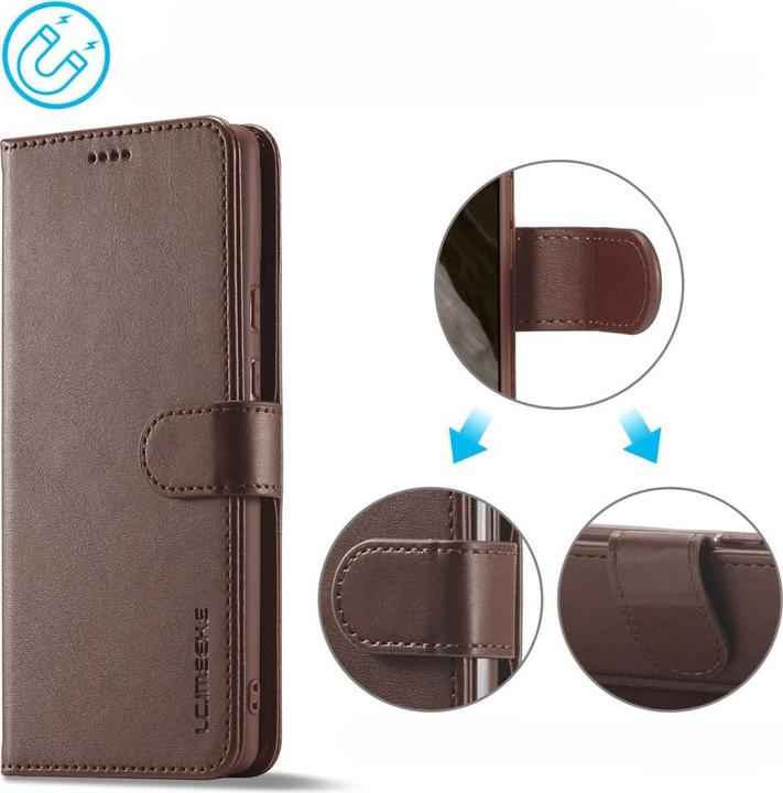 Image du produit LC.Imeeke Google Pixel 8 - Etui en cuir marron foncé (Google Pixel 8)
