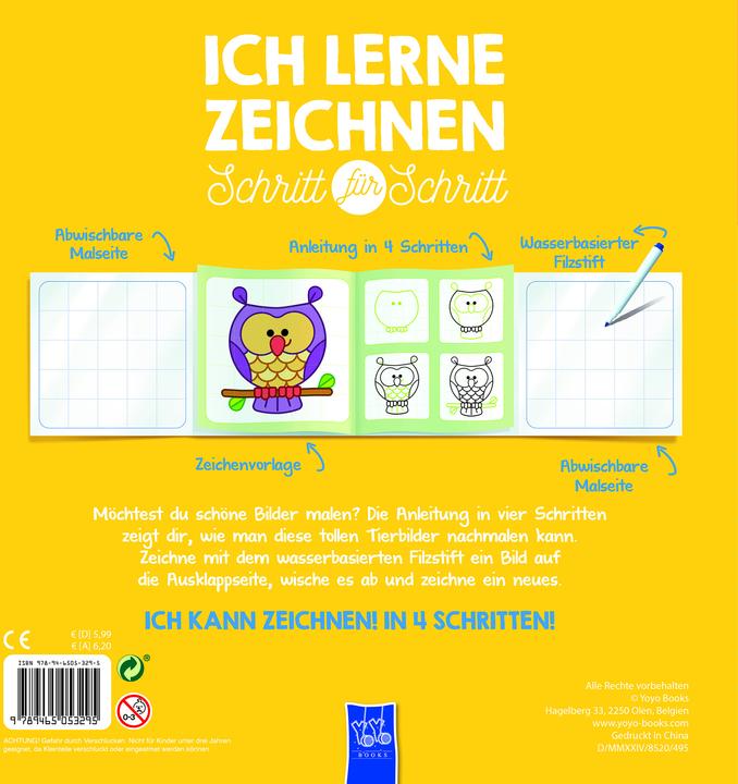 Produktbild Ich lerne zeichnen - Schritt fr Schritt: Tiere