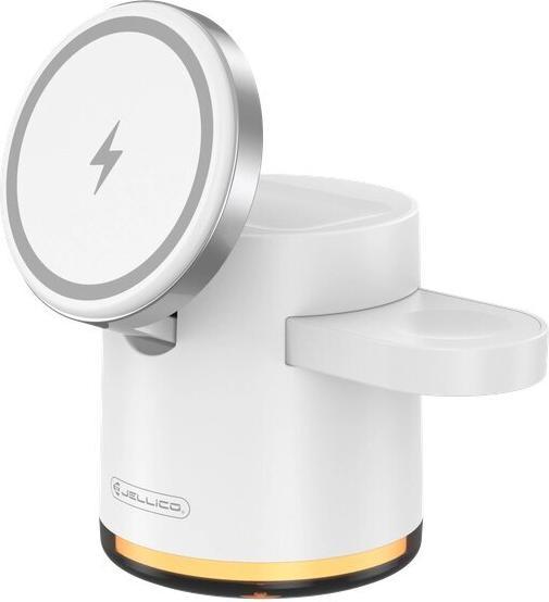 Immagine prodotto Jellico W22 4in1 Caricatore wireless Magsafe 15W iPhone + 3W Apple Watch + Airpods + Lampada