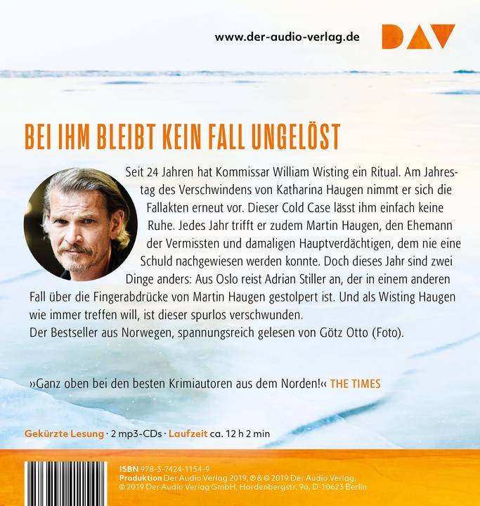 Produktbild Wisting und der Tag der Vermissten (Cold Cases 1) (Jørn Lier Horst, Andreas Brunstermann, Götz Otto, Deutsch)
