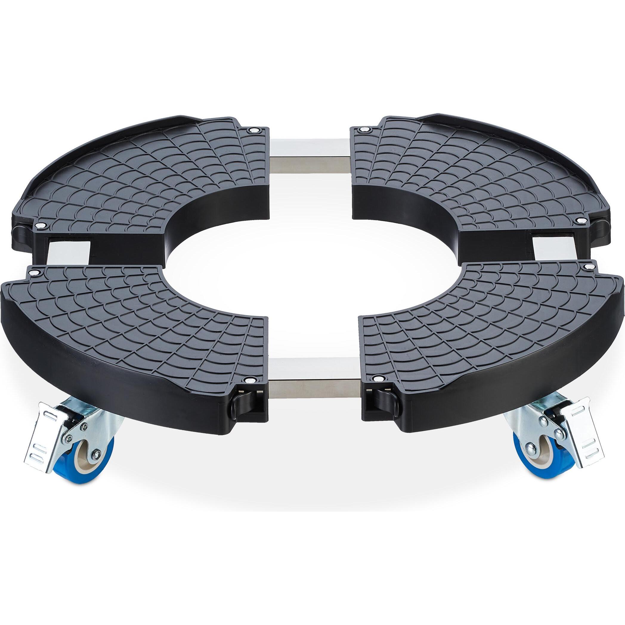 Relaxdays, Pflanzenständer + Blumentreppe, Pflanzenroller