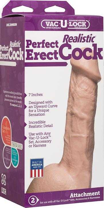 Produktbild Doc Johnson Vac-U-Lock - Perfect Erect Realistic Cock