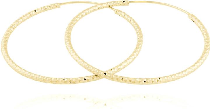 JVD Gold plated silver earrings rings SVLE0216XD5GO40 - Diameter: 4 cm