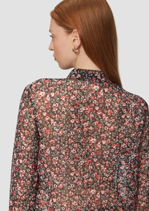 Produktbild S.Oliver Bluse Leicht transparente Chiffonbluse mit All-over-Print (32)
