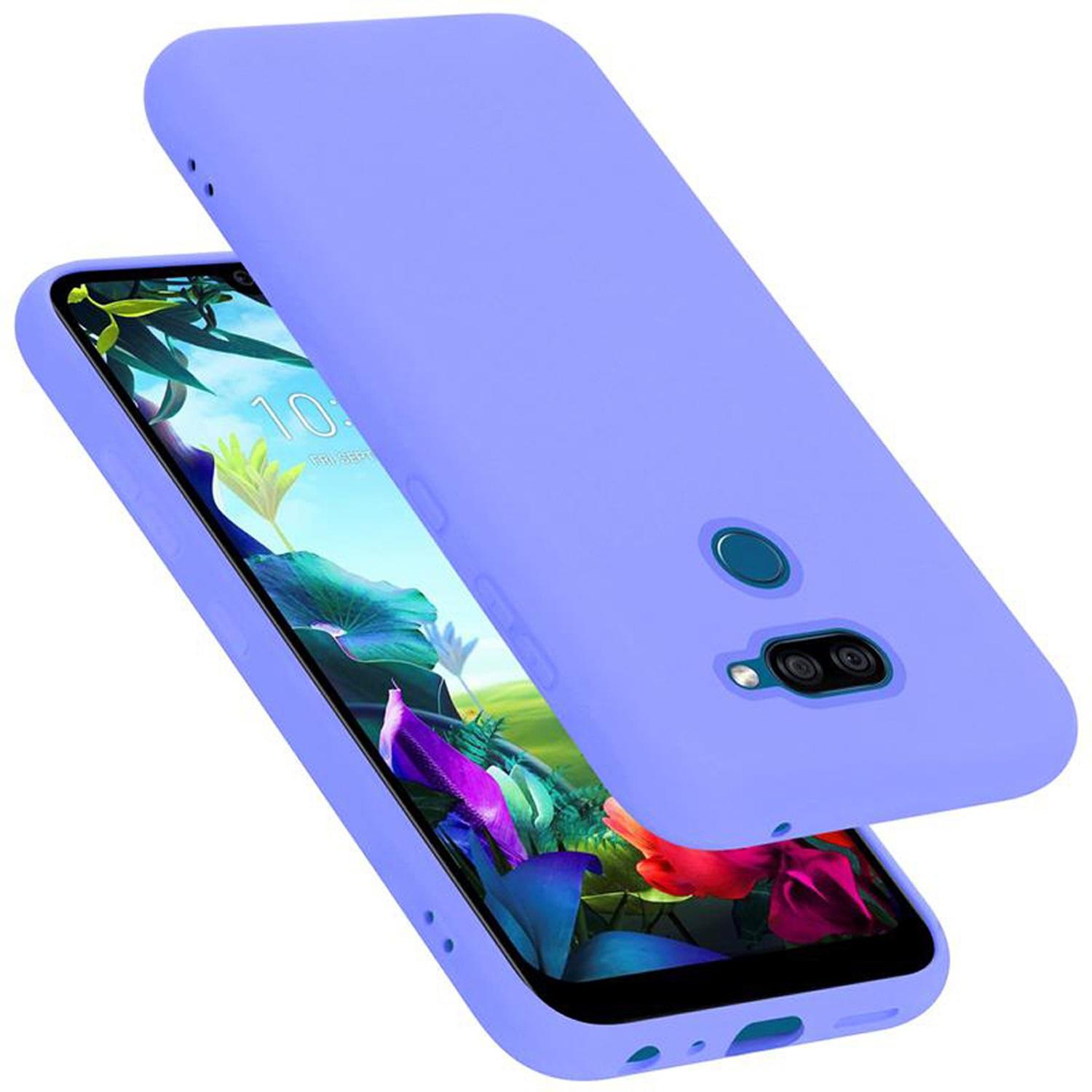 Cadorabo TPU Liquid Silicone Case Cover (LG K40s), Smartphone Hülle, Violett