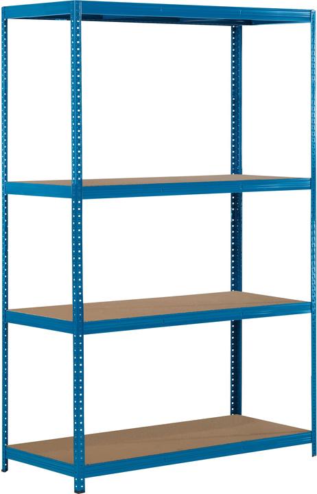 Actual product image SZ Metall Wide span shelving 28242-4 blue 150.0 x 80.0 x 240.0 cm