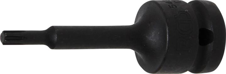 Actual product image BGS Impact Bit Socket length 75 mm 12.5 mm (1/2") Drive Spline (for RIBE) M5 (Inner square)