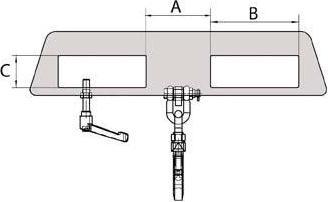 Actual product image eurokraft pro Load hook for 2 forks