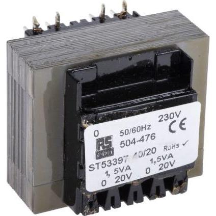 Rs Pro Transformator PCB 3VA 2x20V, Transformator