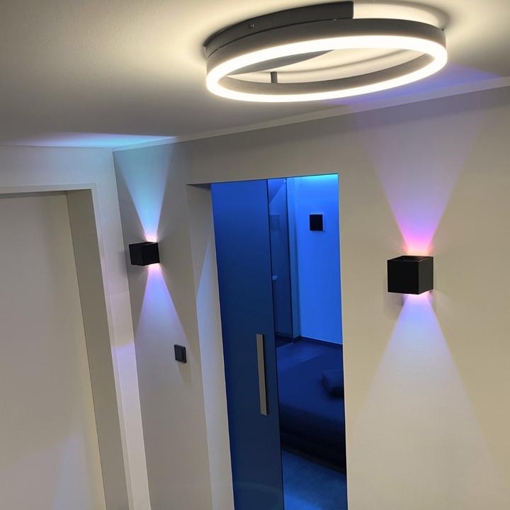 Immagine prodotto s.luce Ixa LED lampada da parete ad angolo regolabile per interni ed esterni IP44 (460 lm)