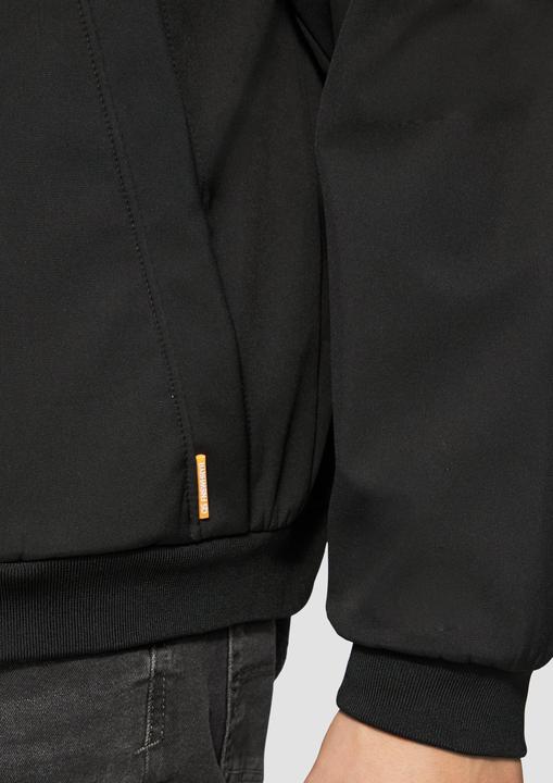 Produktbild s.Oliver Outdoor-Jacke Softshelljacke mit Kapuze und Rippbündchen (S)
