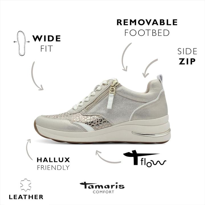 Productafbeelding Tamaris Comfort Veterschoenen Laag Veterschoenen Laag - Beige - Maat 39 (39)