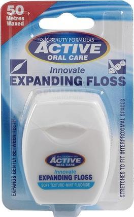 Beauty Formulas Active Oral Care - Expanding Floss Dental Mint Swell Made Of Fluorine 50 (50 m)