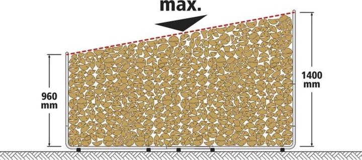Image du produit wolfcraft 1 aide à l'empilage Modular XXL pour le bois de chauffage