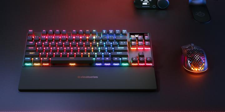 Produktbild SteelSeries | Gaming Keyboard | Apex Pro TKL Gen 3 | US Layout | Bluetooth | Black | 2.4 GHz / Bluetooth/ Wired (US, Kabellos, Kabelgebunden)