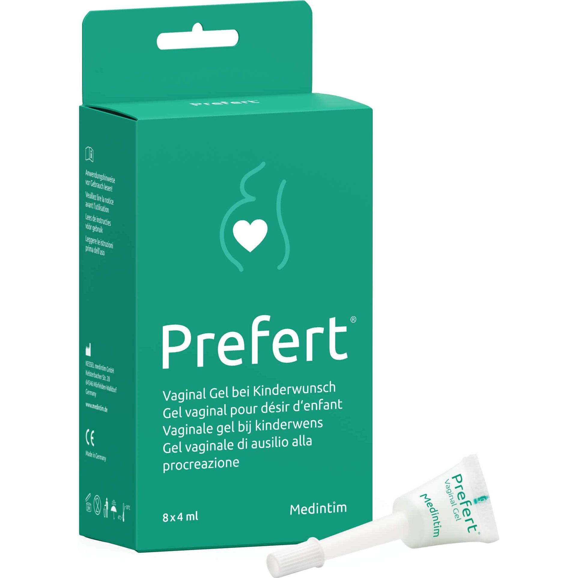 Thumbnail - Medintim, Intimpflege, Prefert Vaginal Gel, 8X4 ml GEL (32 ml, Intimgel)