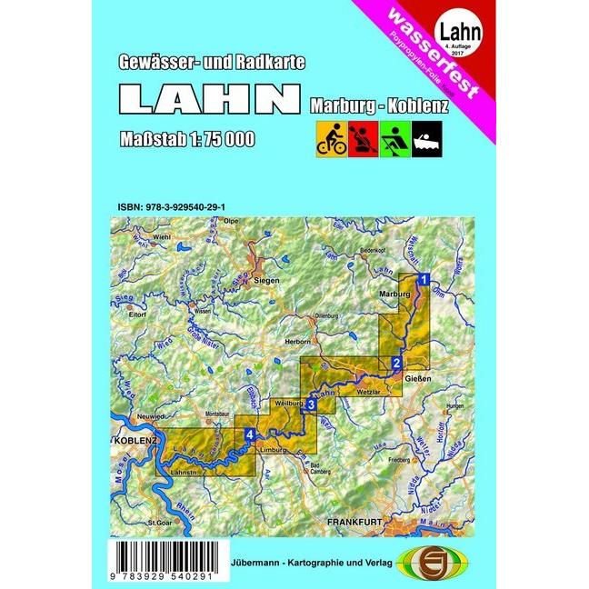 Gewässerkarte Lahn, Landkarte