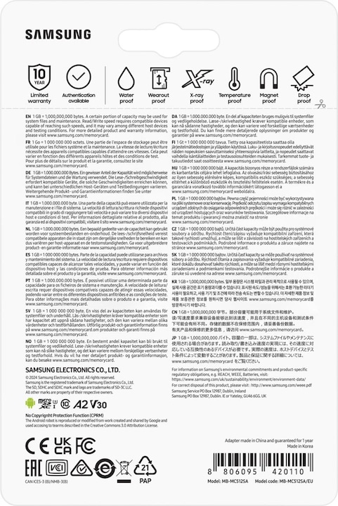 Produktbild Samsung EVO Plus (512 GB, microSDXC, U3, UHS-I)