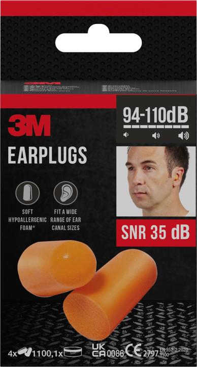 Produktbild 3M Gehörschutzstöpsel, orange (8 x)