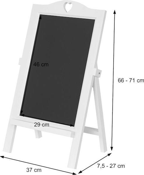 Immagine prodotto Mendler Cartellone HWC-E51, Lavagna, 66x37x27cm Shabby-Look Vintage - grigio-marrone (66 x 37 x 27 cm)