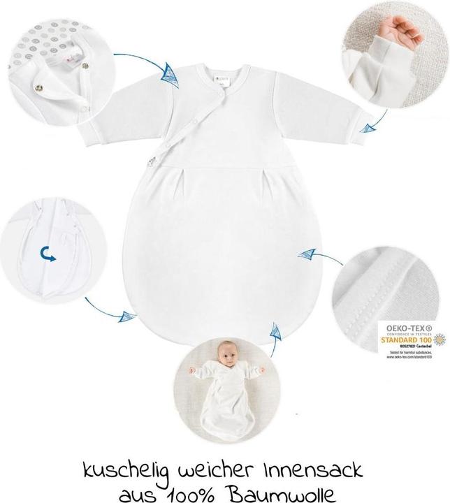 Immagine prodotto Coconette Sacchi a pelo Set di sacchi a pelo da 2 pezzi - Circle White Grey - (Invernale)