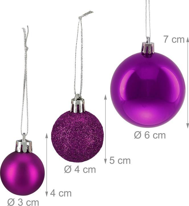 Produktbild Relaxdays 76x Weihnachtskugeln (1 -teilig)