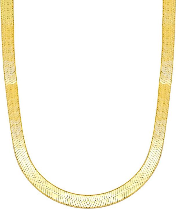 Candy Necklace Herringbone XL, 925 sterling silver, gold-plated (18k gold-plated, 925 Sterling silver, 42 cm)