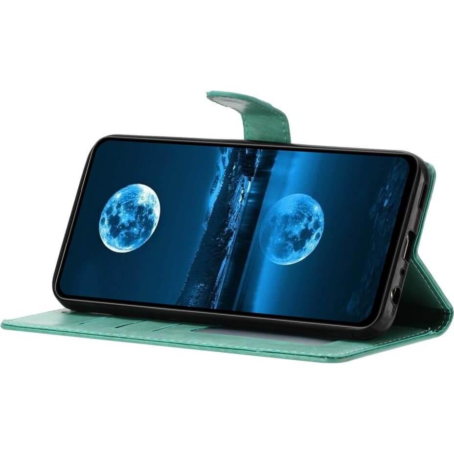 Thumbnail - Cover-Discount Elegantes Hüllen Etui mit Handschlaufe (Xiaomi Redmi Note 14 Pro), Smartphone Hülle, Grün