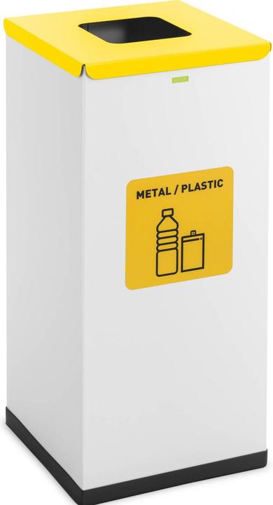 Ulsonix Mülleimer Abfalleimer Küche Mülltrenner Deckel Bio Label 60 Liter Recycling (60 l)