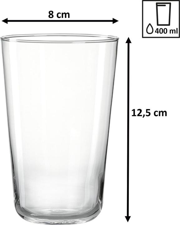 Produktbild Ritzenhoff & Breker Longdrinkglas LOA, 400 ml aus Kalk-Soda, spülmaschinenfest, Höhe: 130 mm (0.40 l, 6x)