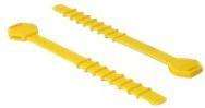 Actual product image Delock Silicone cable ties reusable 10 pieces yellow (Plastic cable ties, 120 mm, 10 pcs.)