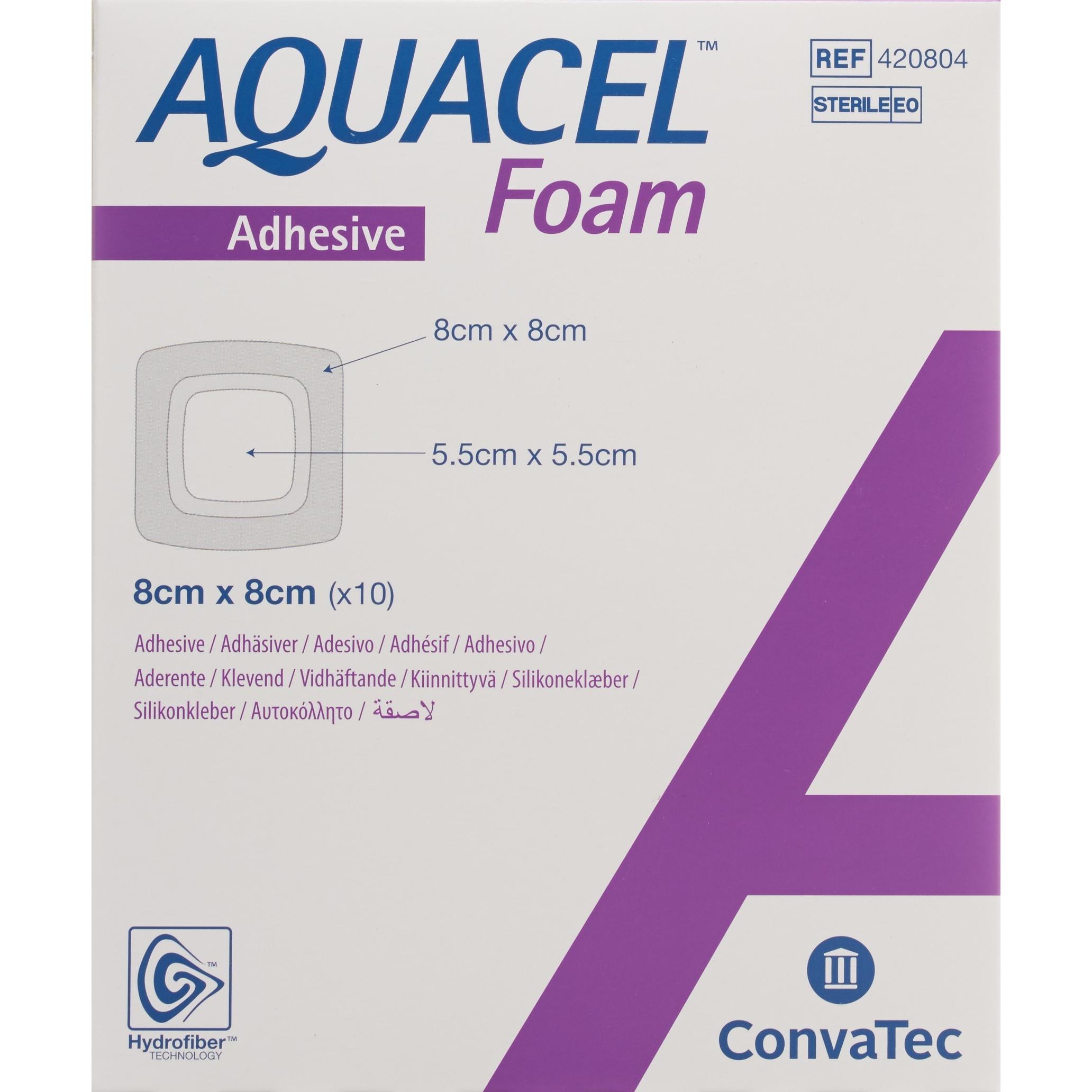 Thumbnail - Aquacel Ag, Verbandsmaterial, Schaumverband adhäsiv 8x8cm