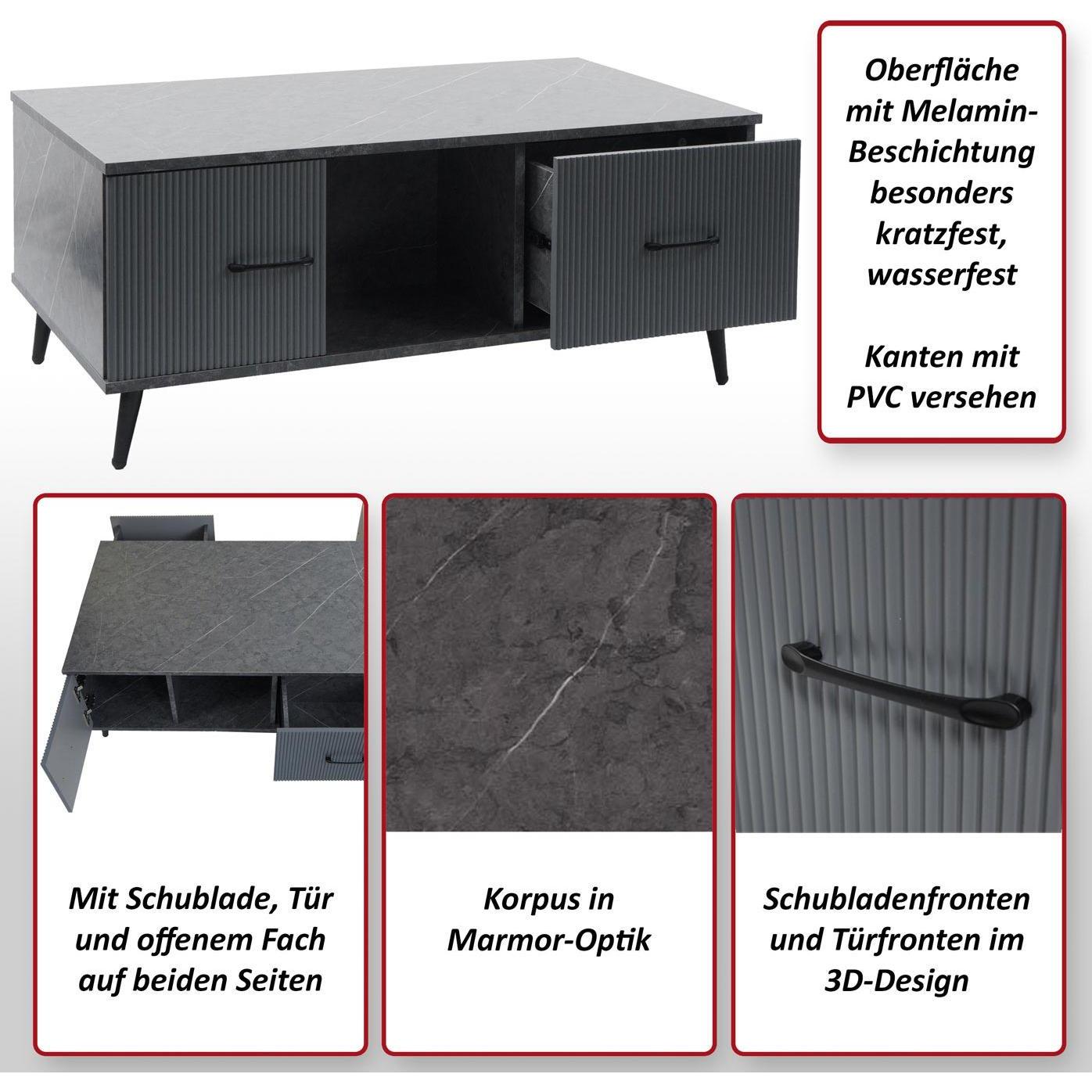 Thumbnail - MCW, Couchtisch + Beistelltisch, N89-C-M (43 x 100 x 60 cm)