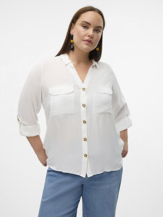 Produktbild Vero Moda Normal geschnitten Hemdkragen Curve Ärmel mit Umschlag Hemd Hemd (52)