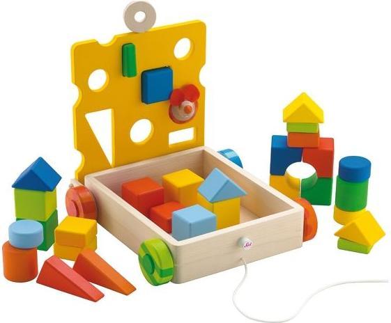 Actual product image Sevi Pull-along trolley construction kit mouse filled 26x8x26cm