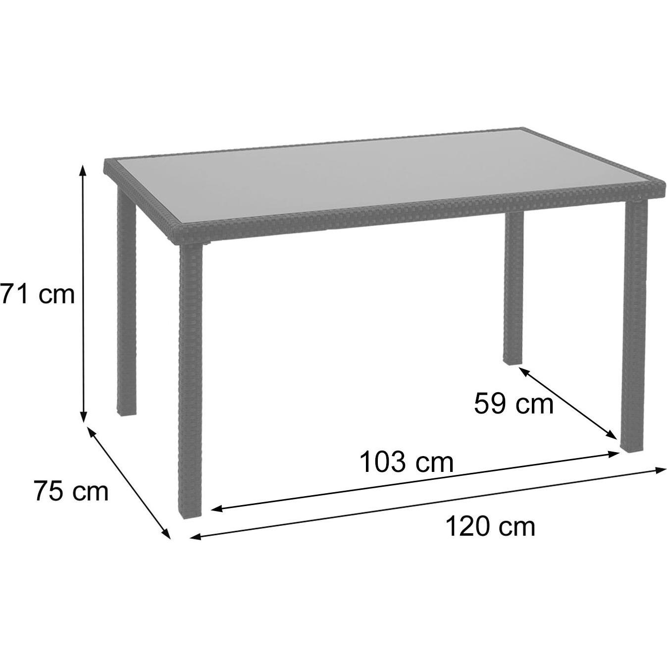 Thumbnail - MCW, Gartentisch + Balkontisch, G19-T (120 cm)