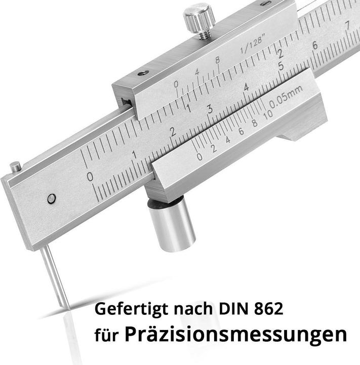 Produktbild Stahlwerk Anreiss Messschieber Messlehre Schieblehre 0-200 mm DIN 862 mit Nonius (26.50 cm)