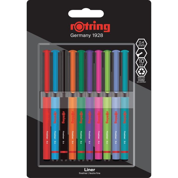 Actual product image Rotring Fine fibre pens (Multicoloured, 10 x)