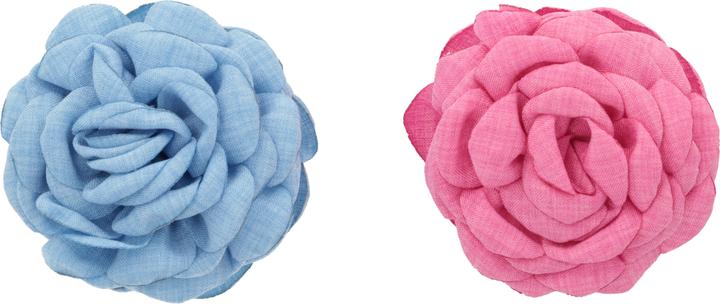Immagine prodotto Trisa Fashion Stoffblume auf Haarklammer Set Blau-Pink 2 Stk. (2 pz.)