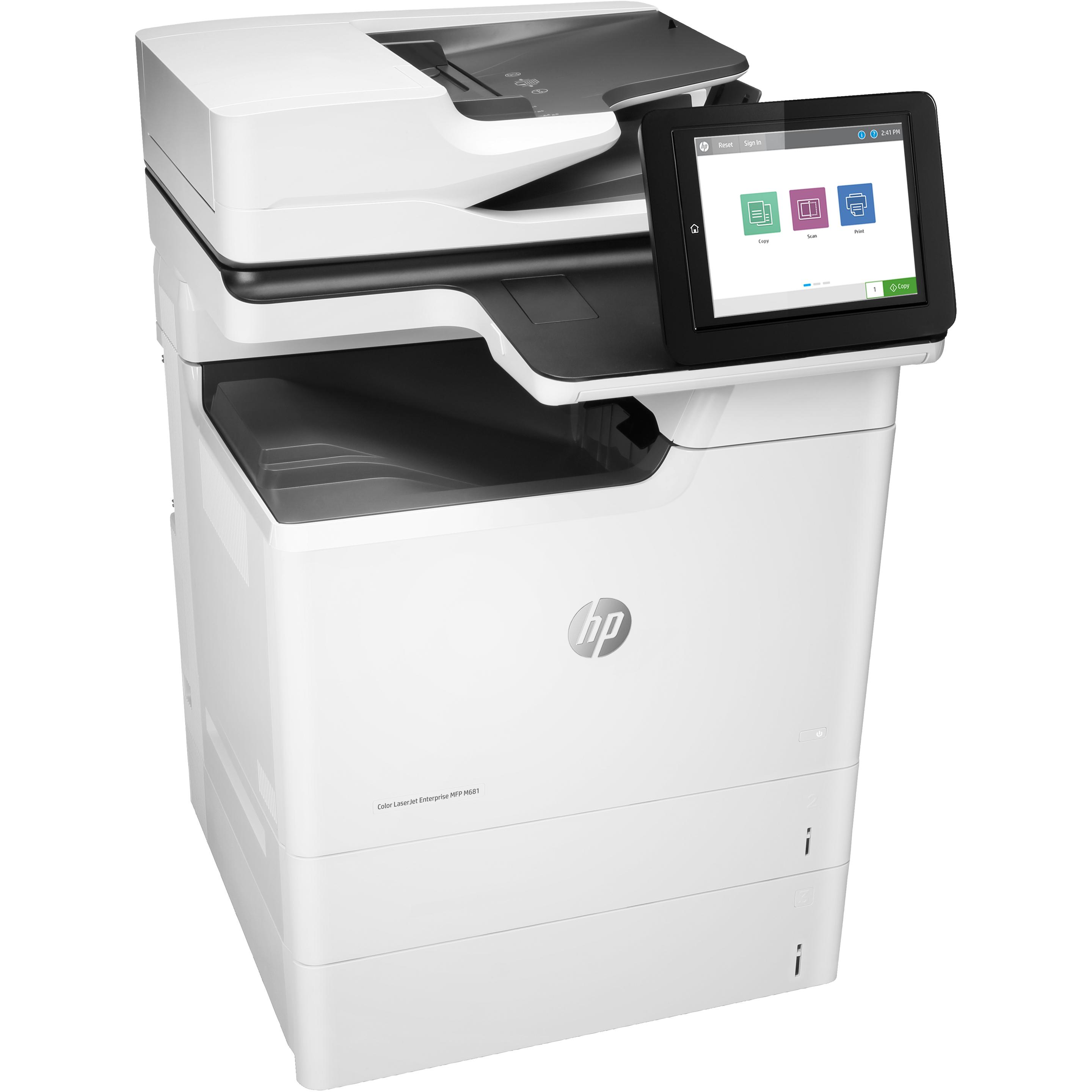 HP LaserJet Enterprise M681dh (Laser, Farbe), Drucker, Weiss